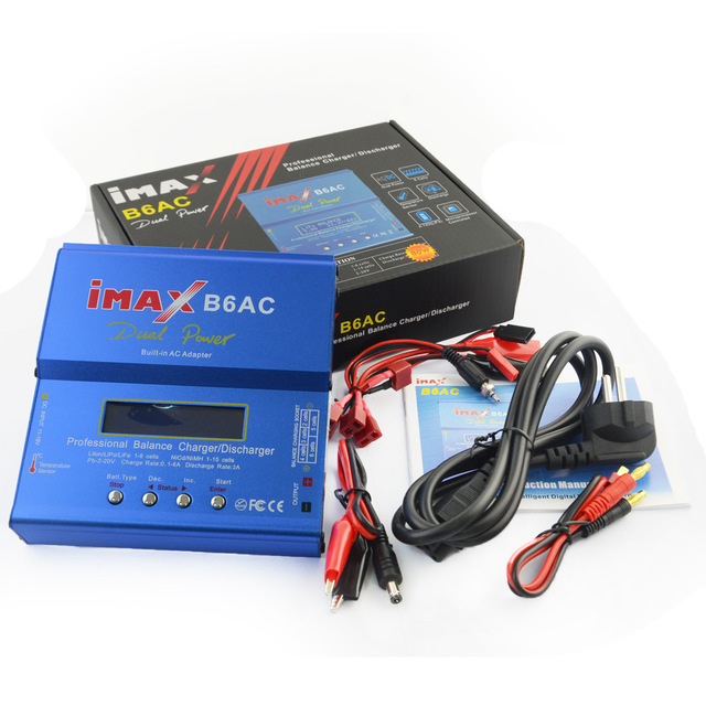 IMAX B6 80W Battery Charger Lipo NiMh Li-ion Ni-Cd Digital RC Balance Charger Discharger 15V 6A US EU UK Compliant Adapter