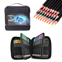 Crayons de couleur professionnels à base d'huile, 72 couleurs, avec sac de transport portable, ensemble de crayons de couleur pour enfants, kit de dessin et de peinture pour artistes, papeterie
