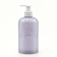 Bouteille de shampooing vide en PE de 500 ml, couleur personnalisée, bouteille ronde en plastique pour gel douche, après-shampoing, lotion, flacon pompe, emballage cosmétique pour femmes