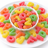 Bonbons gélifiés en forme de chiffres, vente en gros, halal, blocs de bonbons gélifiés, bonbons et friandises acidulés aux fruits, bonbons gélifiés bon marché à marque privée