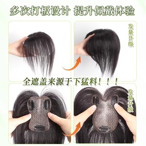 JIALIQIANSI C Curl Bangs Peluca de cabello humano real tejida a mano para mujeres para cubrir el cabello gris y añadir volumen - Product Image 2