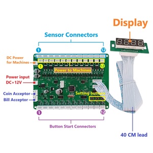 Placa de Control de Sensores Multicanal, Versión de Exportación, Operada por Pulsos, para Autoservicio de Agua y Detergente para Ropa - Product Image 2