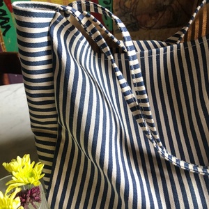 Striped Canvas Cotton <b>Tote</b> <b>Bag</b> Large Capacity Shoulder Shopping <b>Bags</b> Custom Summer Travel Beach <b>Bag</b> Ladies Casual <b>Tote</b> Handbags - Product Image 2