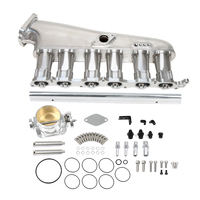 Collecteur d'admission KYOSTAR Billet CNC 2JZ-GTE avec rail de carburant 90 mm, corps de papillon 90 mm, injecteurs 14 mm