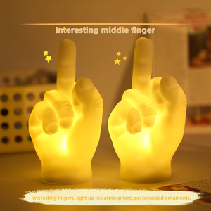Sáng Tạo PVC Ngón Tay Hình Ánh Sáng Ban Đêm Ngón Tay Giữa Đồ Nội Thất Trang Trí Đèn Cho Nhà Hoặc Bên Không Khí Vui Vẻ Ánh Sáng - Product Image 2