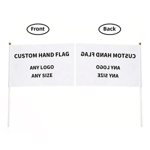 Wholesale 14x21cm 100% Polyester Mini Custom Logo Hand Held Waving Flag Acrylic Pole Sporty Digital Printing Party Decoration - Product Image 4