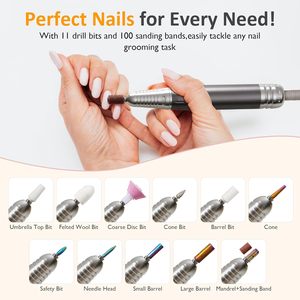 Máquina Profesional para Manicura, 40000 RPM, Recargable, Juego de Limas Eléctricas para Uñas, Brocas para Pulir Gel, Uñas Acrílicas - Product Image 5