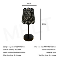 Lampu Tidur LED Desain Daun Kontemporer, Dapat Diredupkan, Sensor Sentuh, Lampu Malam, Dapat Diisi Ulang USB, Lampu Meja Dekoratif yang Nyaman