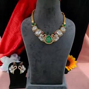 Premium Moissanite <b>Necklace</b> <b>Set</b> for Women Exquisite Blend of Luxury and Traditional Elegance Ideal for <b>Weddings</b> - Product Image 1