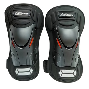 Genouillères de moto professionnelles Shenmoren universelles anti-chute, respirantes, fines, en PP/Nylon, avec fermeture à bouton - Product Image 1