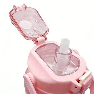 Bouteille d'eau portable en plastique de qualité alimentaire sans BPA, couleur dégradée, avec large ouverture, idéale pour le sport - Product Image 3