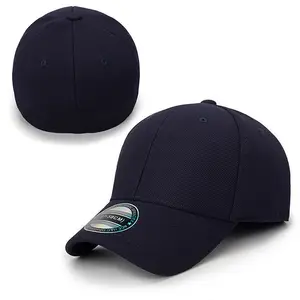 Wholesale Gorras Fitted Hat Sport Cap Blank Curved Brim 6 Panel Closed Back Baseball Caps Hard Fitted Hats with Custom Logo