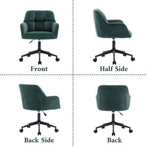 Computer <span class=keywords><strong>Studio</strong></span> poltrona da ufficio verde <span class=keywords><strong>sedia</strong></span> da <span class=keywords><strong>scrivania</strong></span> girevole in velluto regolabile in altezza <span class=keywords><strong>sedia</strong></span> da ufficio imbottita con ruote - Product Image 2