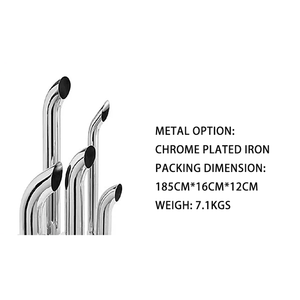 4 "<span class=keywords><strong>ODx</strong></span> 72" Longueur Chrome Curved Stack Exhaust Mandrel Pipe for Truck - Product Image 3