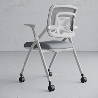 Chaise de formation de couleur blanche chaise de table d'étude adulte pour la formation école bureau mobile réunion chaise de formation en plastique
