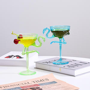 Copa de cóctel alta estilo Ins, copa de vino tinto personalizada con diseño de flamenco, copa para postre y ensalada - Product Image 5