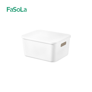 <b>Storage</b> Box With Lid Rectangular White <b>Stackable</b> For Kitchen Living Room Organizer <b>Drawer</b> Bin - Product Image 5