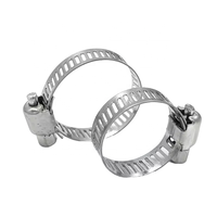 Collier de serrage en acier inoxydable de type européen/britannique 10/16 à vis sans fin pour tuyaux, accessoires de quincaillerie pour kayak, yacht et bateau