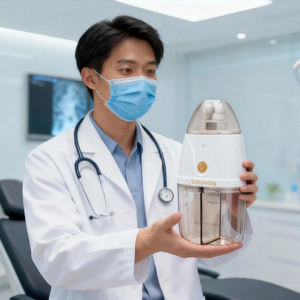 เครื่องพ่นจมูกไฟฟ้าแบบใช้มือปรับได้สำหรับผู้ใหญ่ระบบให้น้ำในจมูกพร้อมช่องที่สามารถล้างทำความสะอาดได้สำหรับผู้ใหญ่ - Product Image 1