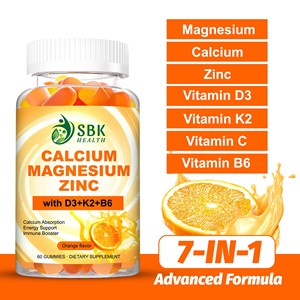 Gomitas de Calcio, Magnesio y Zinc OEM ODM con D3+K2+B6, Absorción Mejorada, Potenciador de Energía, Protege la Estructura Corporal - Product Image 3