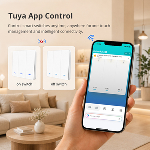 Interrupteur mural intelligent Tuya Zigbee, compatible avec fil neutre et sans fil neutre, 1/2/3 boutons, fonctionne avec Alexa <span class=keywords><strong>Google</strong></span> <span class=keywords><strong>Home</strong></span> - Product Image 4