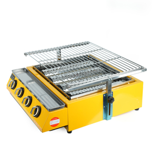 FY Barbecue commercial en acier inoxydable à 4 brûleurs-Sans fumée, portable avec allumage automatique pour restaurants ou fêtes en plein air - Product Image 4
