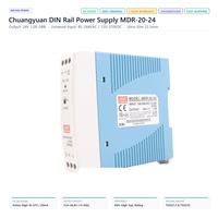 MEAN WELL PLC MDR-20-24 DIN Rail Power 24V 1A 85-264VAC Industrial AC-DC Switching Plastik Case Vendor Grosir