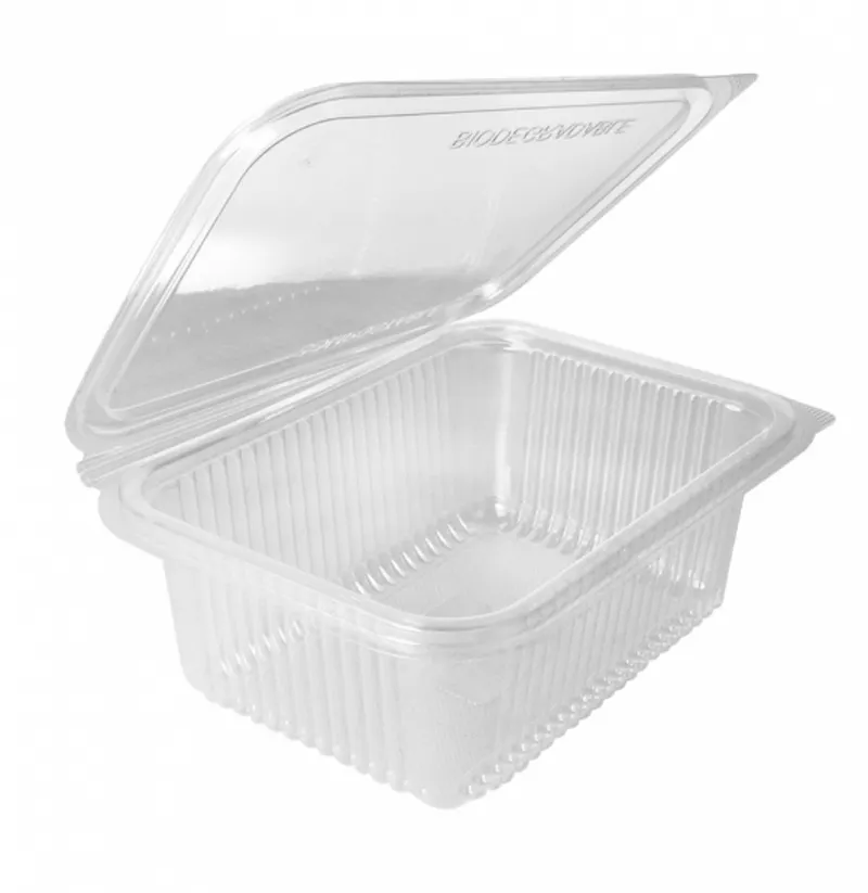 Compostable Rõ Ràng PLA Takeaway Hộp Bữa Ăn Prep Nhựa Container Compostable