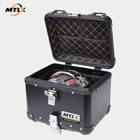 Coffre de moto MTLX 42L en alliage d'aluminium, étanche, antivol, à fixation rapide