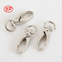 Xiangpeng - Petite boucle de connexion en alliage de zinc argenté en forme de D pour cordons, articles en cuir et accessoires de sacs en métal (grande boucle mousqueton)