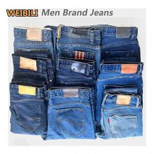 运气库存服装品牌二手服装男装男童牛仔裤超低价库存品牌牛仔牛仔裤紧身直筒裤 - Product Image 2