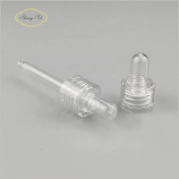Pipette en plastique lisse transparente 18/410 personnalisée compte-gouttes en PVC avec bouchon de bouteille en verre lisse