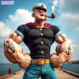 Statue actuelle de Popeye Miss Oliver en fibre de verre dessin animé créatif sculpture personnalisée artisanat en résine - Product Image 4
