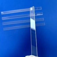 Plaque de verre de quartz transparent carrée personnalisable de haute pureté, à haute transmission lumineuse