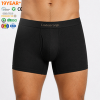 Sous-vêtements pour hommes de haute qualité, fonctionnels, à taille haute, en coton modal, respirants, doux, unis, personnalisés, confortables, boxers pour adultes