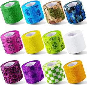 Zelfklevende Bandage Wrap Dierenarts Wrap Niet-Geweven Elastisch Samenhangend Verband Tattoo Grip Tape Atletische Tape Gaas Wrap Voor Sport