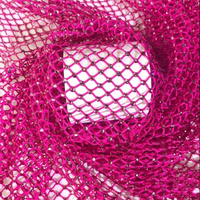 Shaoxing Usine En Gros 3D Maille Dentelle Sequin Tissu Extensible Strass Foret Paillettes pour Robes De Mariée De Mariée