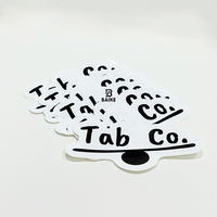 Étiquettes autocollantes découpées à la forme pour flacons, imperméables, holographiques, personnalisées, en vinyle, avec logo imprimé, pour emballage