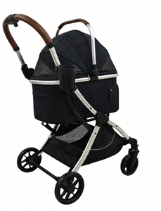 รถเข็นสัตว์เลี้ยง Mamago 201 ขนาดใหญ่ กันน้ำ พับได้ 4 ล้อ ได้รับการรับรองจากสายการบิน สำหรับสุนัขและแมว พกพาสะดวก น้ำหนักเบา - Product Image 3