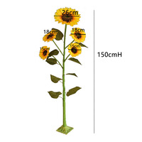 Décoration de fête Grand tournesol avec support pour affichage d'événement Grande fleur géante en soie