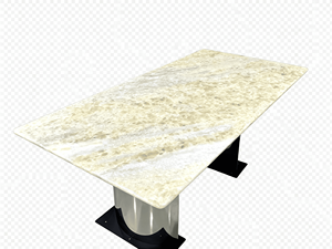 Table à manger de luxe en quartzite jaune naturel, table à manger rectangulaire moderne en marbre sodalite bleu pour villa et maison – Nouveauté très demandée - Product Image 1