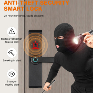 <span class=keywords><strong>Serratura</strong></span> Intelligente per Porta <span class=keywords><strong>Esterna</strong></span> con Logo Personalizzato, in Lega e Acrilico, App Tuya, Carta IC, Impronta Digitale, <span class=keywords><strong>Sicurezza</strong></span> Semi-Automatica - Product Image 4