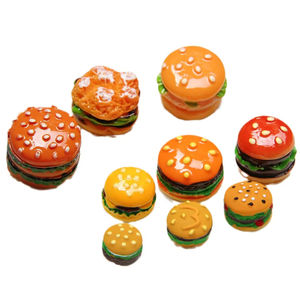 Accessoires de jouets en résine miniature pour maison de poupée, hamburger à faire soi-même pour poupées - Product Image 2