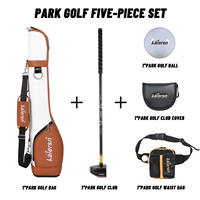 Ensemble complet de golf 5 pièces Kaiersn Park en PU avec sac de golf, clubs, balles, sac banane et accessoires – Modèle WJ654 CN/GUA