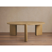 Meuble de salon moderne, table basse ronde en bois avec 3 pieds