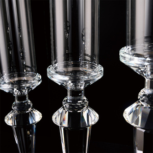 Artículos para el hogar portavelas de cristal pequeño favor portavelas de cristal transparente - Product Image 2
