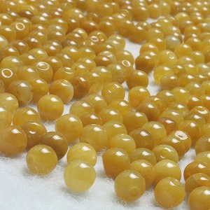 6Mm 8Mm 13Mm Natuurlijke Gele Jade Kralen Glad Rond Echt Geel Jade Losse Kralen Voor Diy Sieraden - Product Image 1