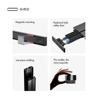 Multiprise murale Gler à montage fixe avec prises universelles, USB-C à charge rapide, rallonge et interrupteur principal