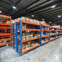 Étagère de stockage industrielle en acier à grande portée, anti-rouille, durable, capacité de charge de 12 tonnes, 4 niveaux, autoportante, étagères réglables