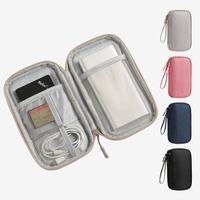 Petite pochette organisatrice de câbles, étui de transport pour accessoires électroniques, sac de rangement portable imperméable à double couche tout-en-un